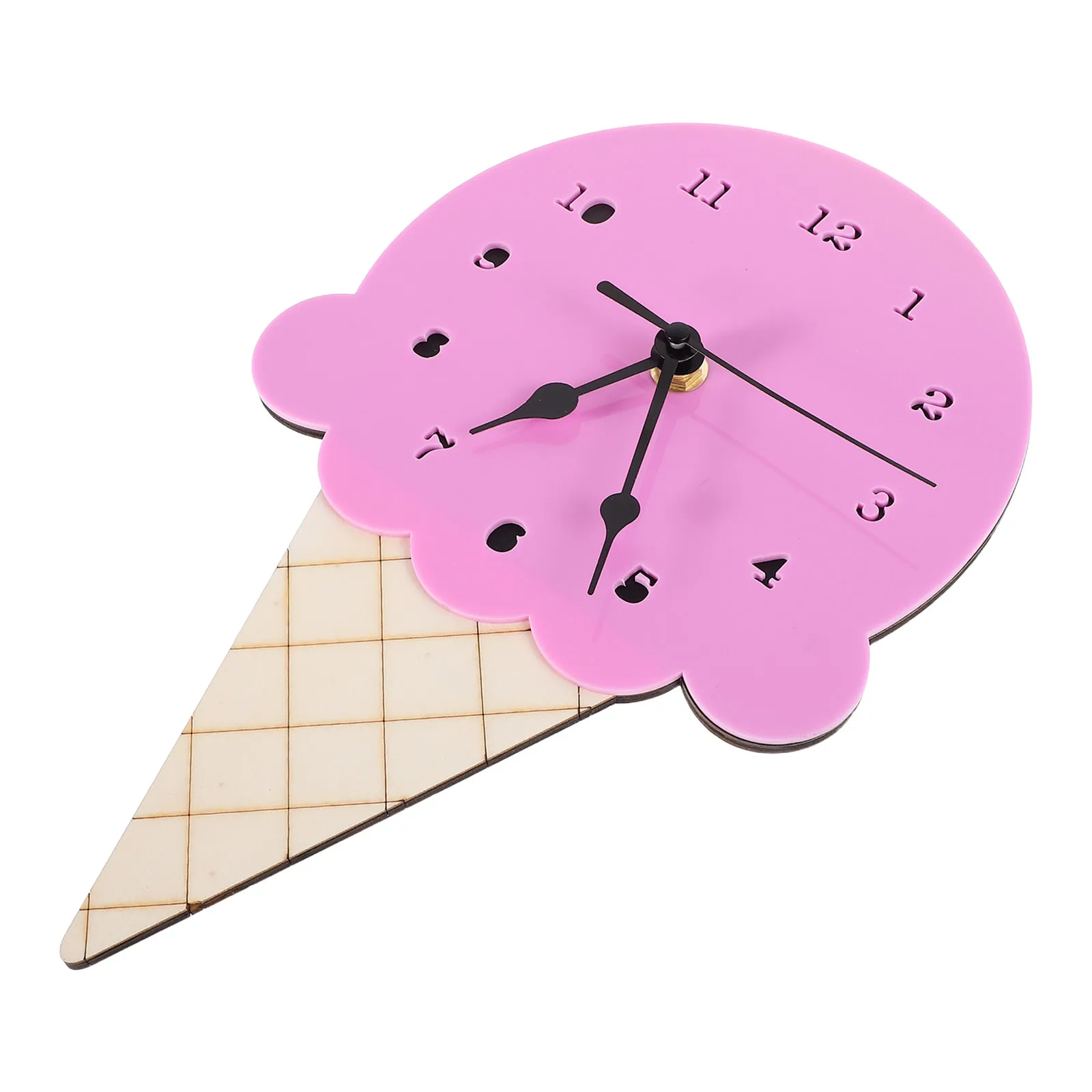 

Ice Cream Wall Clock Kids Bedside Nordic Decor Retro Clocks Silent Mechanism Accurate Time Display Home Decor Wall Hanging Clock