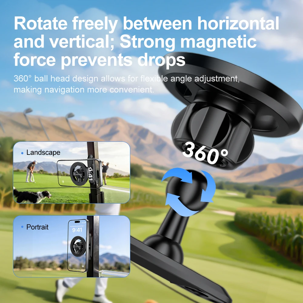720° Rotation Magnetic Car Phone Holder Stand Extendable Magnet Cellphone Bracket For iPhone 17 16 15 Pro Max 14 13 12 Samsung