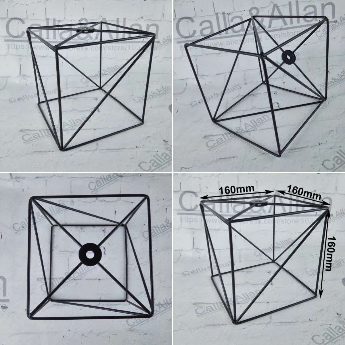 Vintage industrial style creative minimalist cage clothing store personalized iron lampshade shell DIY lighting accessories