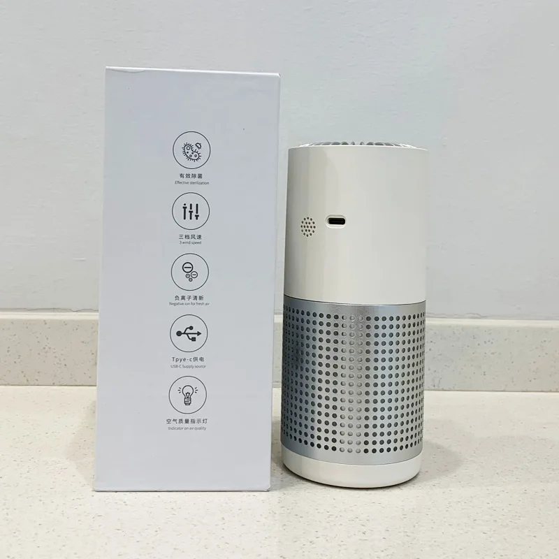 Personal Mini Hepa Filter Portable Car Air Purifier USB