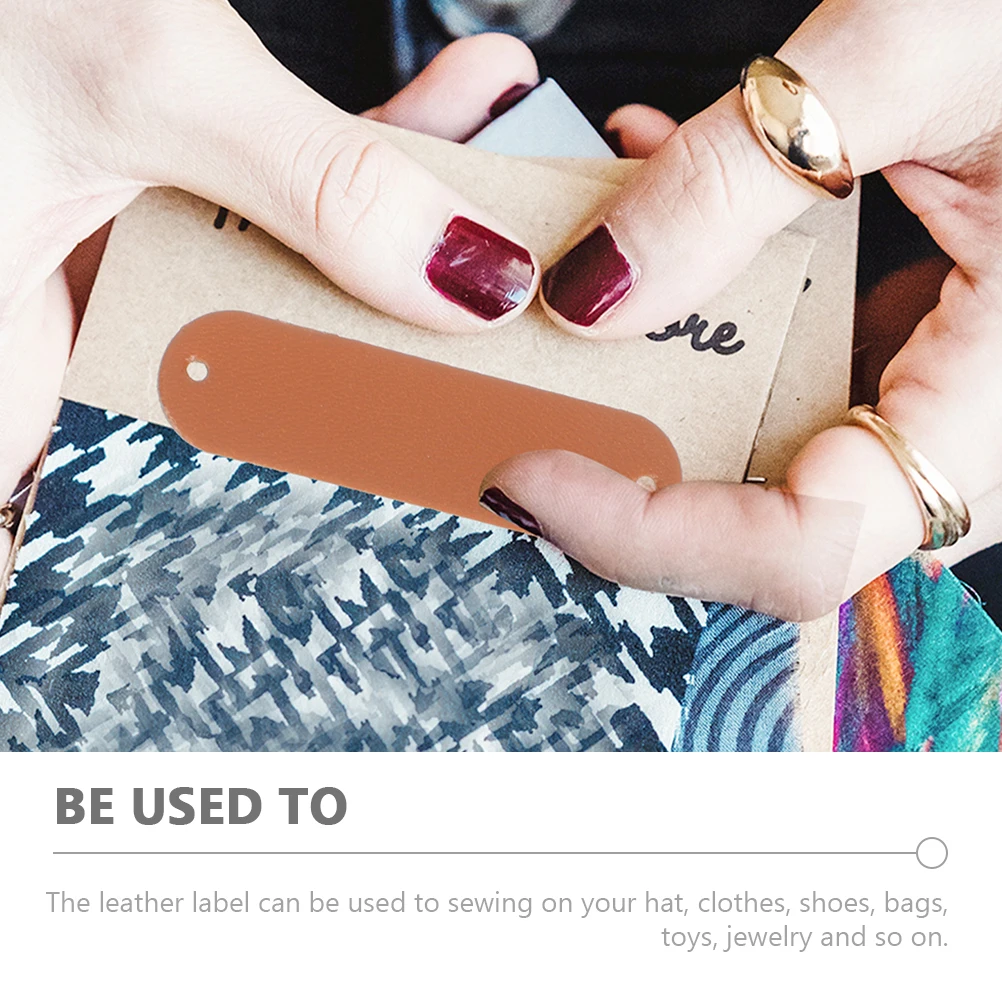 

100 Pcs Blank Labels 45x12mm Chocolate Tags for Handmade Clothes Hats Bags Sewing Projects Crochet Supplies