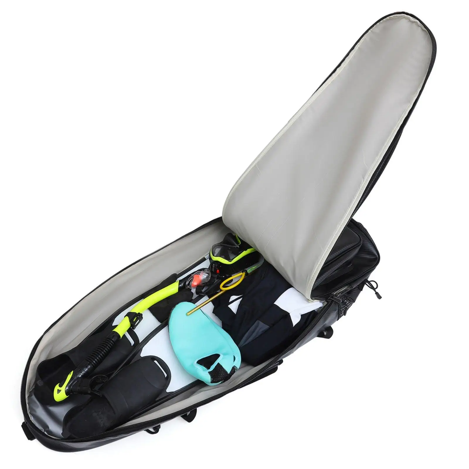 Mesh Diving Backpack Long Fins Waterproof Storage Bag 80L Capacity Flippers Organizer for Snorkeling and Outdoor Activities