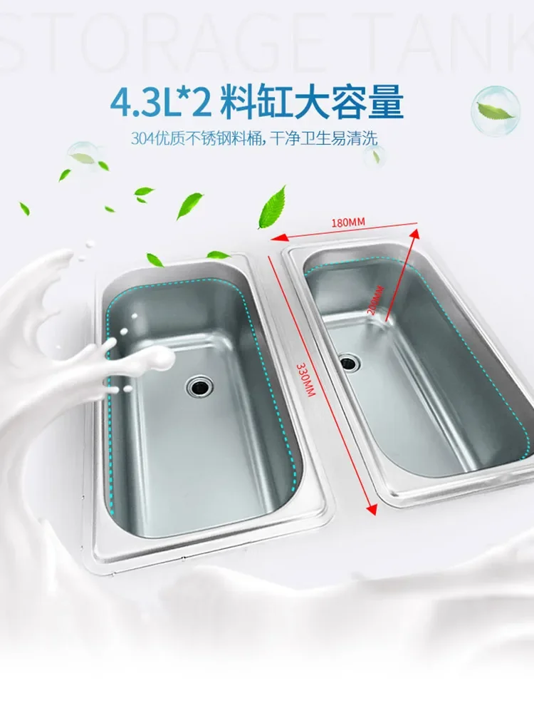 CKX100 스테인레스 스틸 소프트 아이스크림 기계, 상업용 아이스크림 메이커, 16-22L/H, 220V, 2300W, 1 개