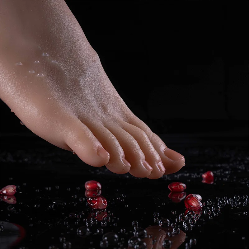 Female Silicone Foot Sexy Leg Model Simulation Nail Practice Mannequin Feet Fetish For Footjob Shoes Sock Display Lifelike TGT37