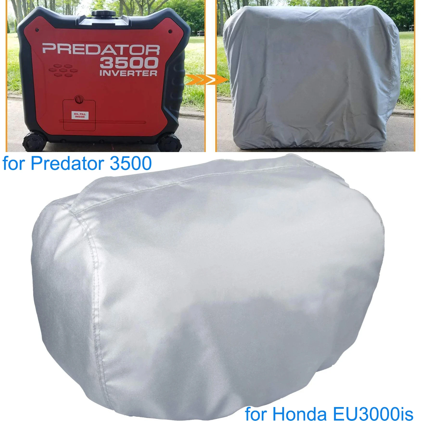 

Outdoor Generator Cover-Waterproof Dustproof Sunproof for Honda EU3000is 3500 Predator Custom Fitted Auto Exterior Parts