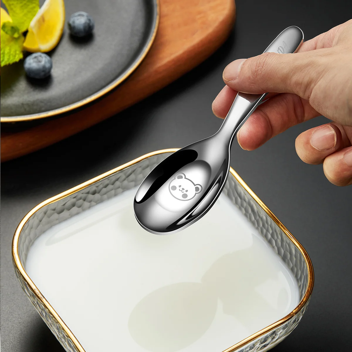 WORTHBUY 316 Stainless Steel Cutlery Set With Plastic Storage Box Portable Cute Mini Spoon Fork For Children Kitchen Tableware