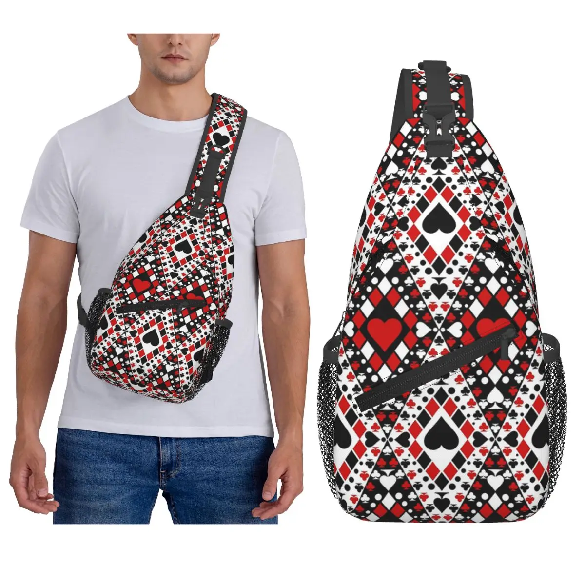 poker-playing-cards-symbols-chest-bag-men-sling-crossbody-backpack-chest-bag-travel-hiking-daypack-shoulder-bag