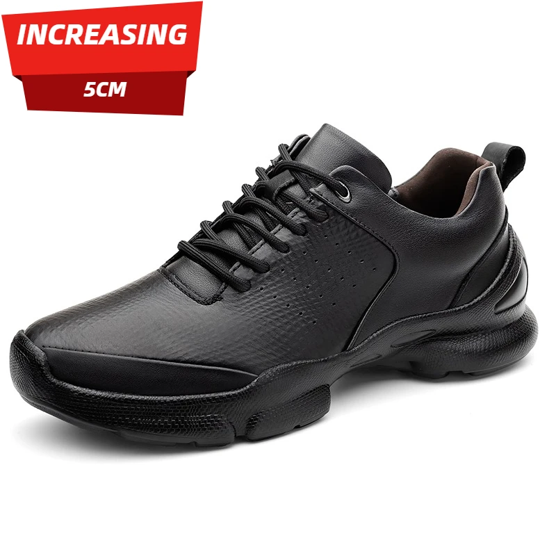 

Men's Casual Shoes, Handcrafted From High-quality Cowhide, Anti-slip and Wear-resistant Business Leather Shoes for Banquets +5CM