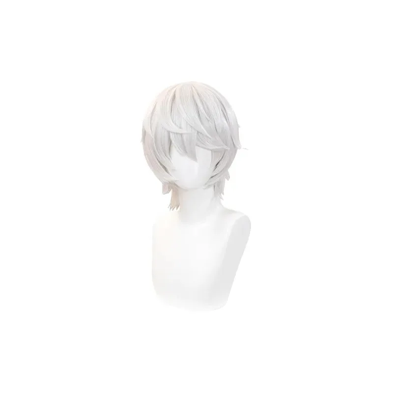 DY20Death Note Nate River Capelli sintetici Copricapo cosplay Parrucca corta bianca argento25