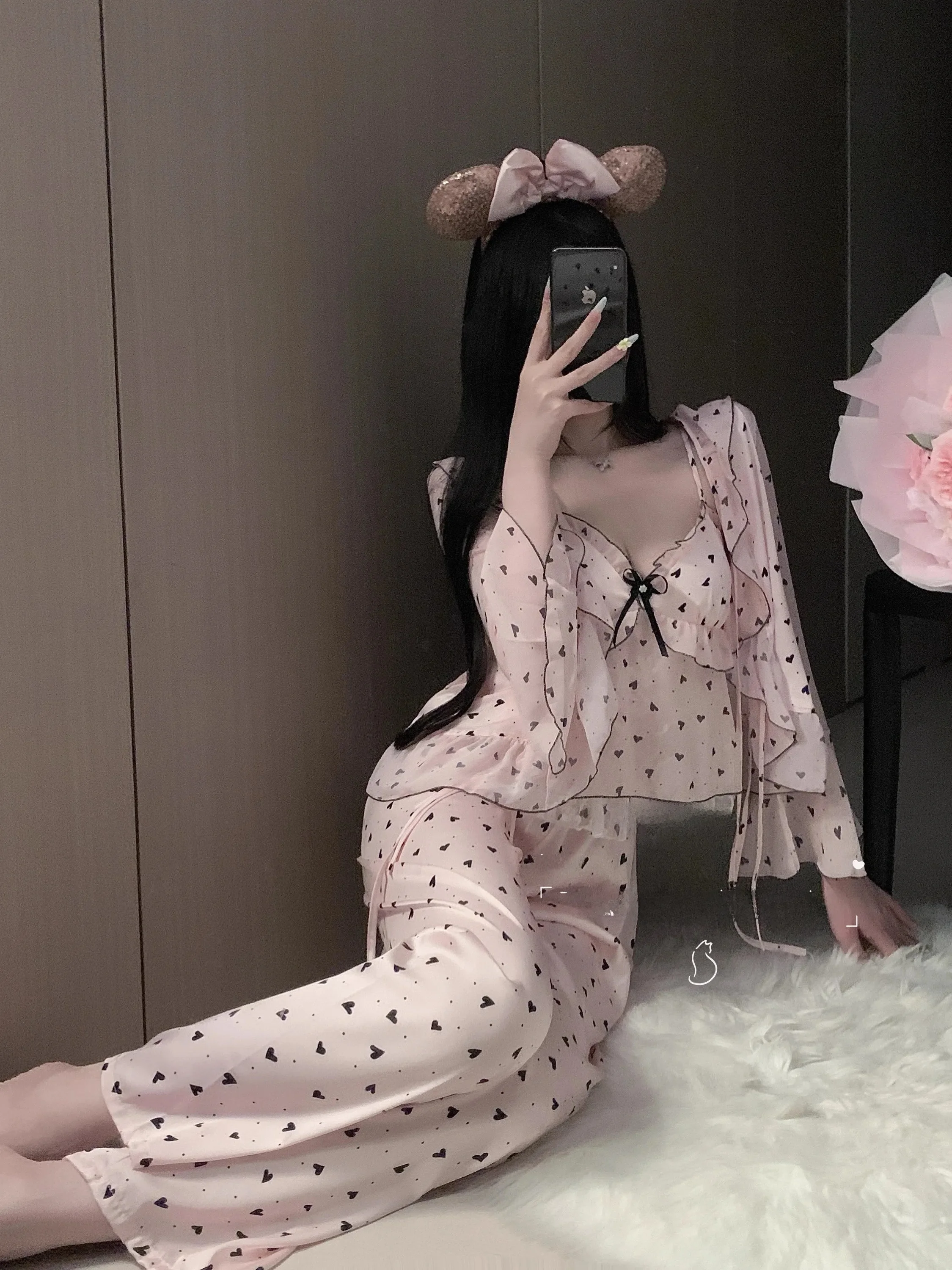 miaow-miss-set-da-tre-pezzi-in-seta-ghiaccio-per-la-primavera-estate-completo-da-notte-con-imbottitura-sul-seno-pizzo-delicato-e-sensuale-adatto-anche-per-essere-indossato-fuori-casa