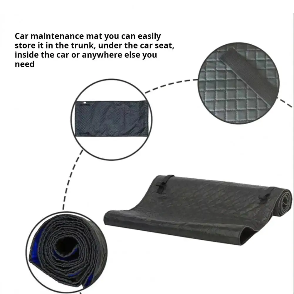 

Рабочий коврик для гаража Прочный легкий коврик для ремонта автомобиля с нескользящей тканью из искусственной кожи Легко чистится Автомобильный коврик для механиков