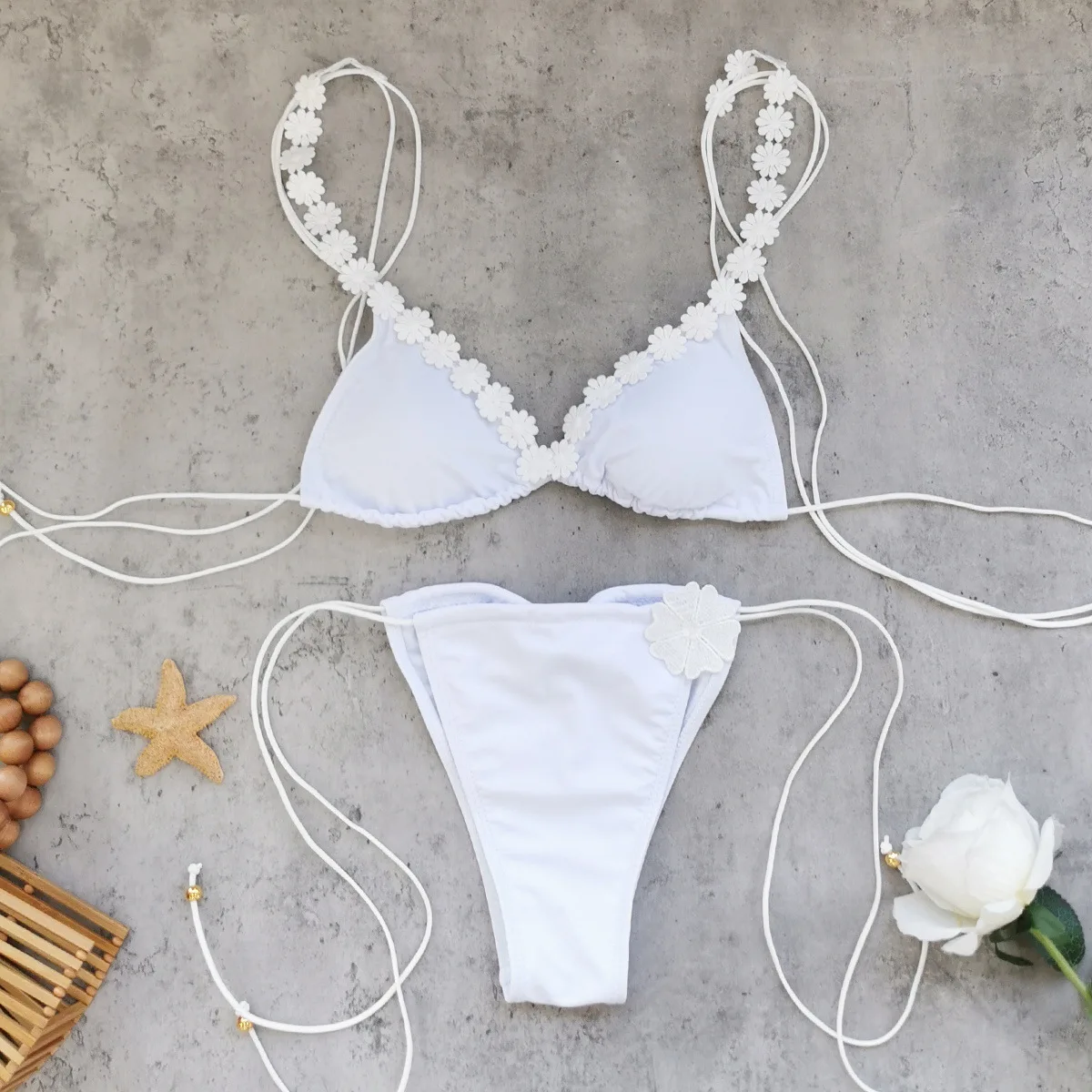 Balsycheng cor sólida biquíni de três pontos 2025 novo maiô dividido feminino cinta sexy biquíni sem costas