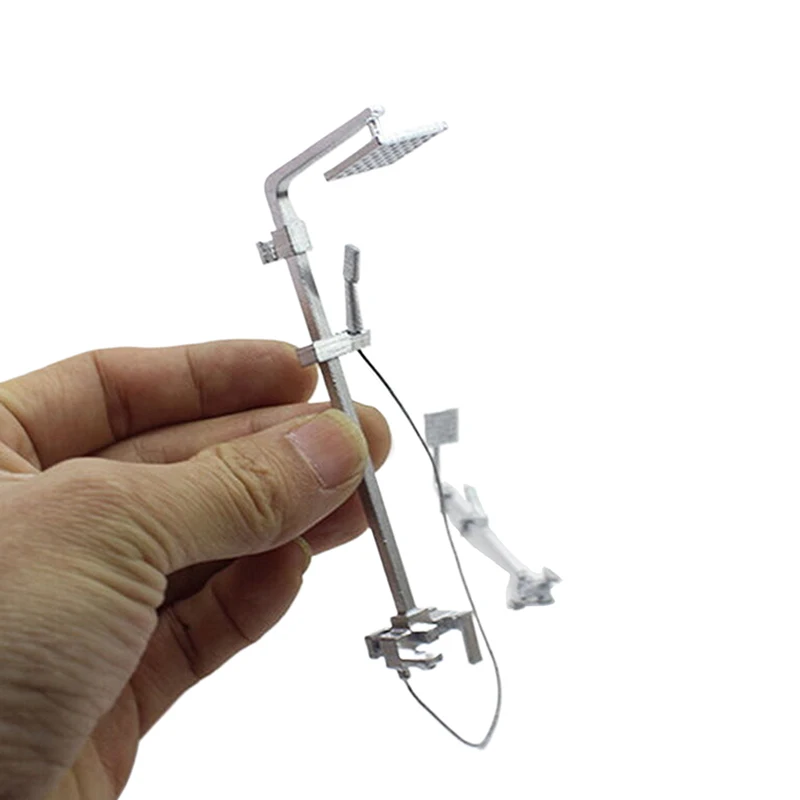 Doccia in Miniatura 1:12 per Casa delle Bambole, Simulazione di Soffione Doccia, Mini Rubinetto da Bagno, Accessori Giocattolo per Bambini