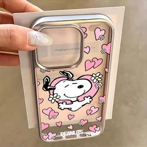 Kartun Mewah Snoopies Casing Ponsel Panas untuk iPhone 16 15 14 13 12 11 Pro Max X XR XSMAX 8 7 Plus Penutup Belakang Lembut Bening Mewah 6 penjualan terbaik snoopy iphone - №