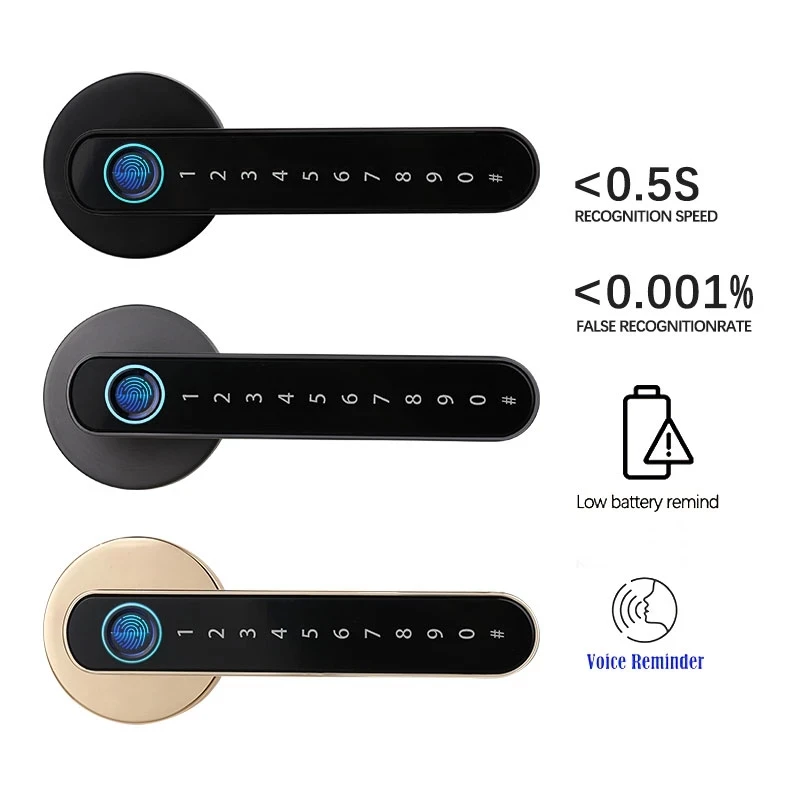 Nieuwe Tuya biometrische vingerafdruk slim deurslot wachtwoord elektronisch digitaal slot Keyless Entry deurknoppen slot voor slaapkamer thuis