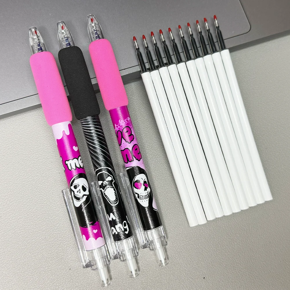 3/11/13 Pcs Rugrats Skeleton Gel Pens For School Writing Stationery Girls Gifts Quick-drying Ink 0.5 Mm Ultra-fine ST Nib