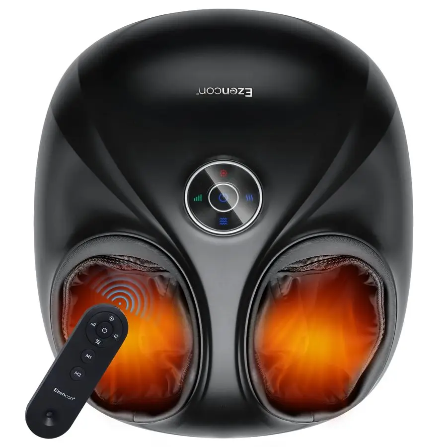 

Foot Massager with Shiatsu Kneading, Scraping amp Vibration Ideal for Deep Massage at Home or Work Includes Remote amp 2 Memory