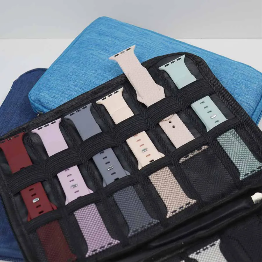 حقيبة حزام الساعة لساعة أبل، صندوق حزام السفر، ساعة ذكية، حزام المعصم، حقيبة تخزين، صندوق الساعات، حامل الفرقة المنظم