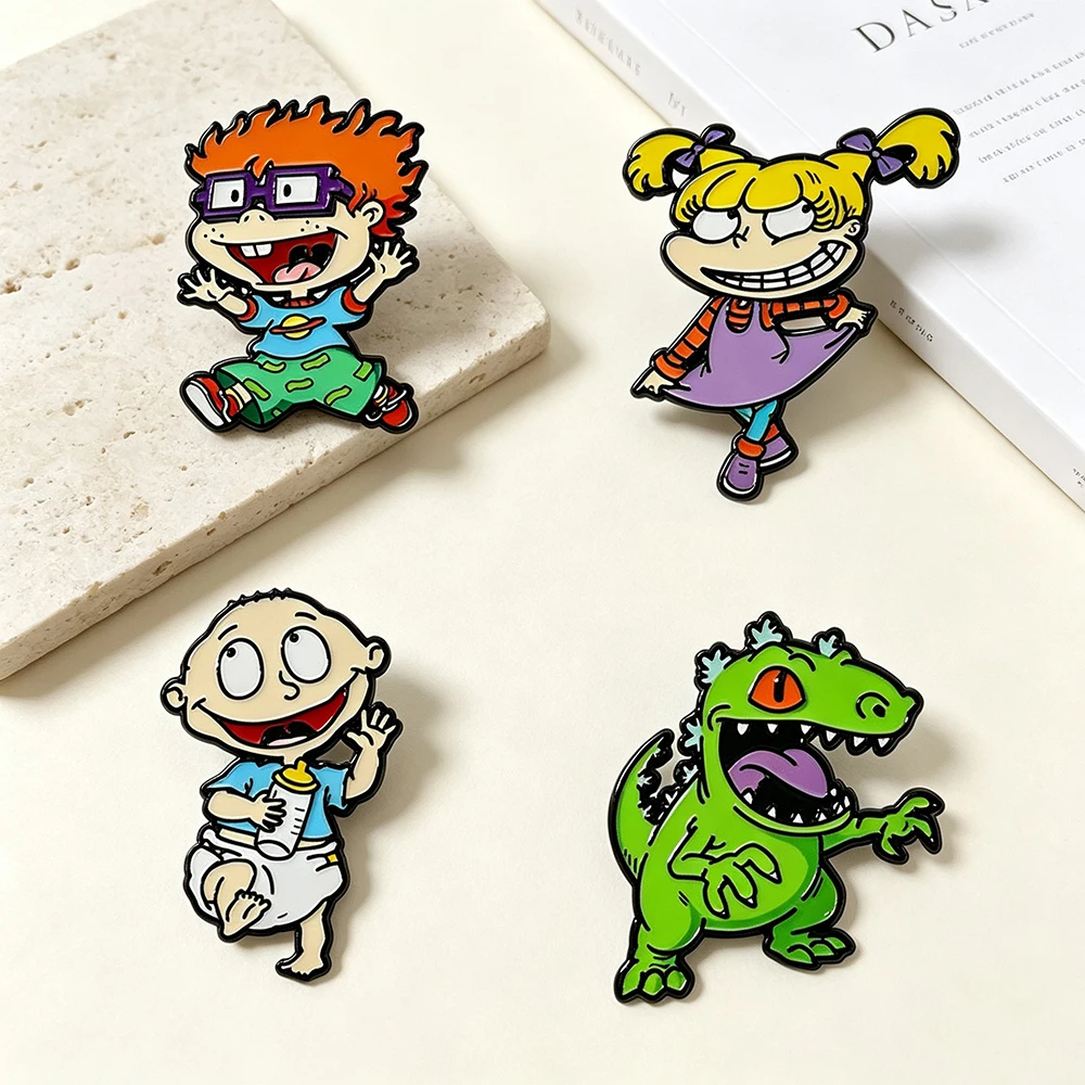 4‑Piece Retro Cartoon Enamel P - Embroidery Reddit review and price