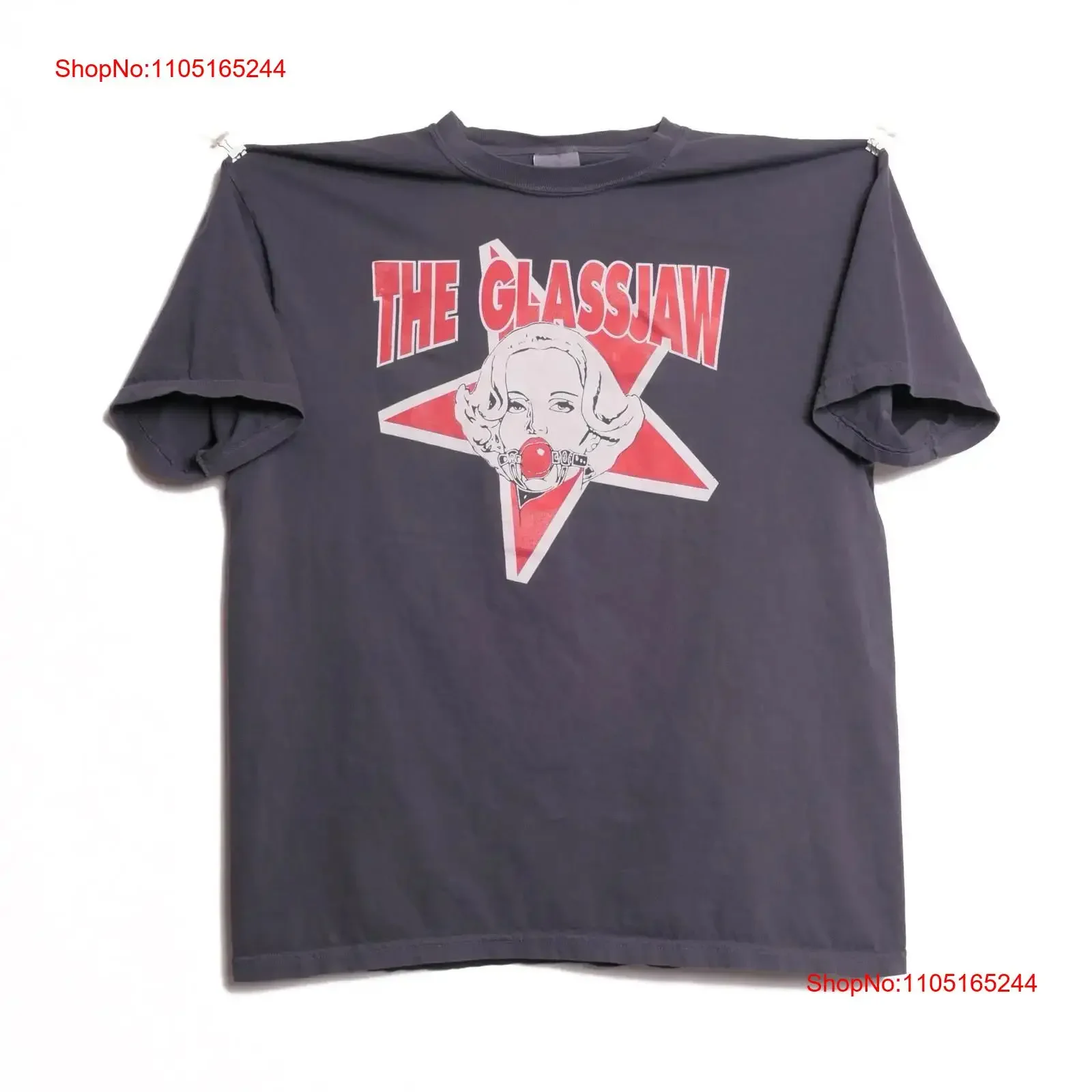 Glassjaw Band T-Shirt Shut The F Up Hardcore Worship And Tribute Punk Metal XL Vintage Washed Leicht Top für den Alltag