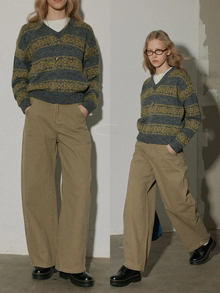 

Relez High Waist Wide Leg Jeans Loose Women's Casual Faionable Spring 2025 New Sle All-Match Long Pants