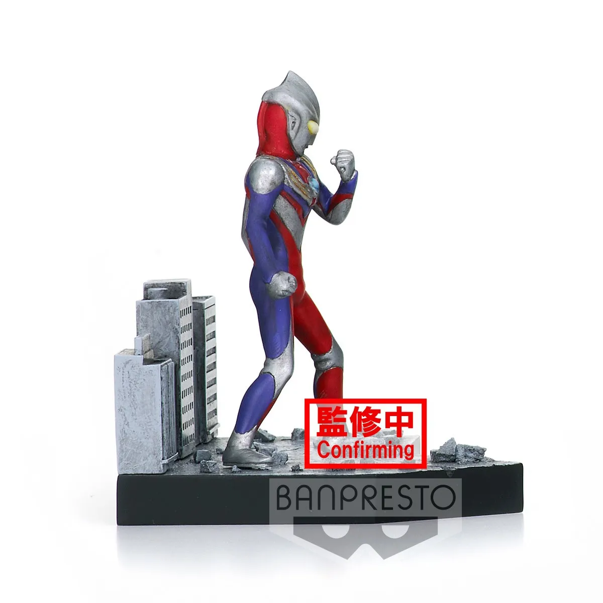 Original Bandai Evil Tiga ULTRAMAN TIGA STAGEMENT Anime Figure Toys PVC Model Action Figurine Collector Ornaments Figure Gift