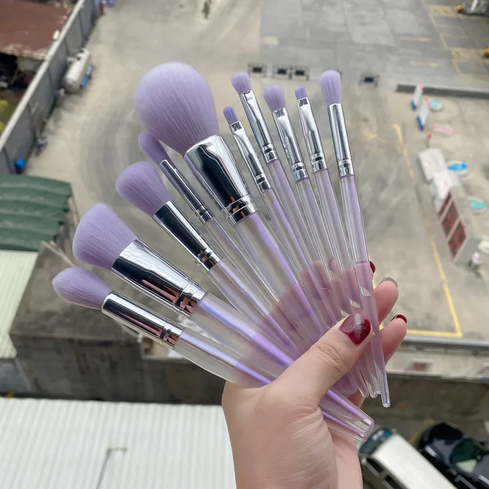 7/10pcs Make Up Brushes Set Loose Powder Foundation Eye Shadow Cosmetic Brushes Frosted Diamond-shaped Unicorn Soft Makeup Tools