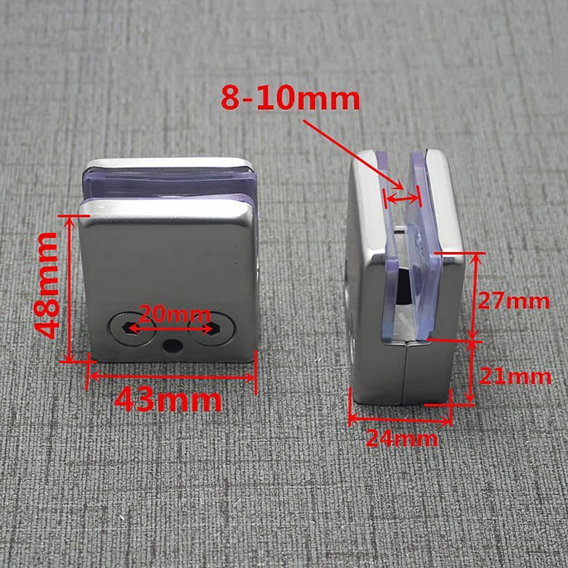 Units Stainless Steel Glass Sandwich Medium Glass Clip Fixed Clip Square Fish Mouth Holder Glass Clip Shelf Clamp