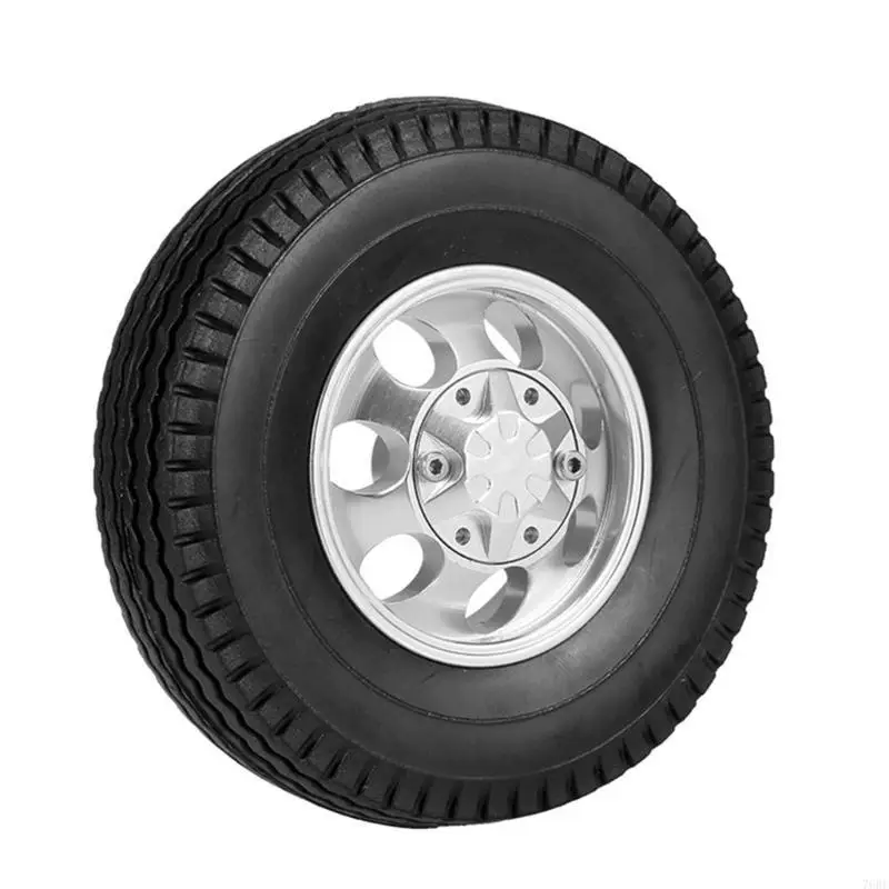 76HF Durable RC Crawler Wheel Hubs Rubber Tire Anti-Collision for 1:14 4WD RC Tamiya - view 4