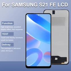 S21 FE G990B G990B/DS TFT Screen Assembly for Samsung Galaxy S21 FE 5G LCD Display Touch Screen Digitizer with Frame Replacement