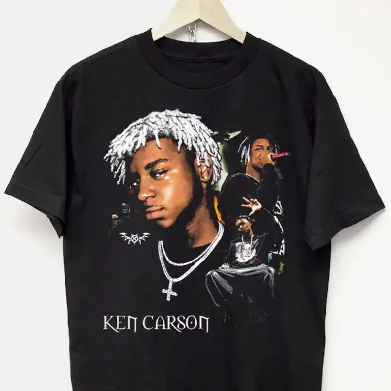 KEN CARSON T-SHIRT vintage rap tee black color shirt Reprint AN34838