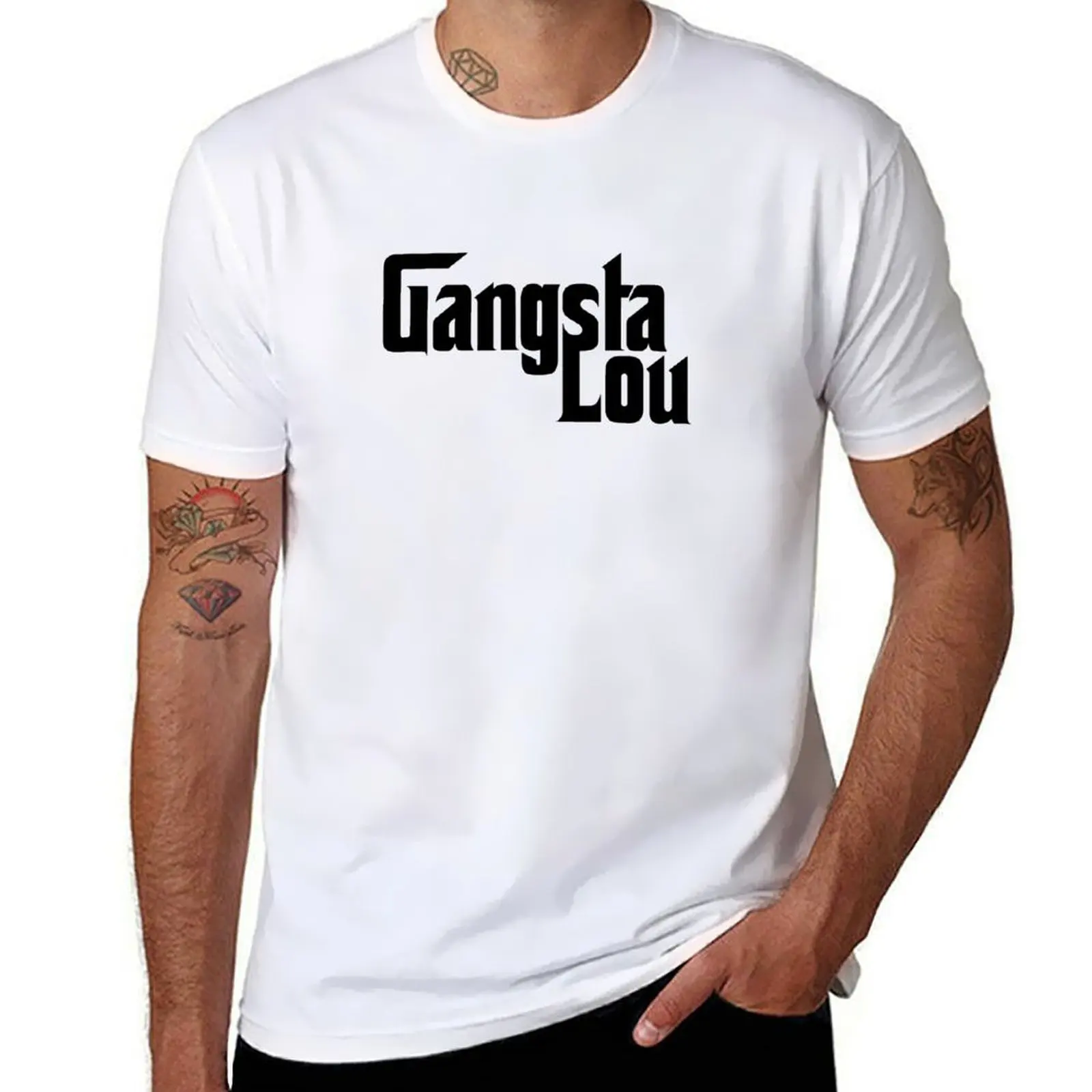 

Gangsta Lou Logo T-Shirt man t shirt luxury cotton t shirt man T-Shirt
