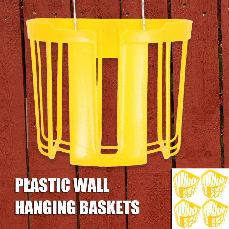 

4 PCS Staghorn Fern Planting Basket Garden Wall Decoration Planters Hanging Balcony Plastic Orchid Container Railing Pot Wall