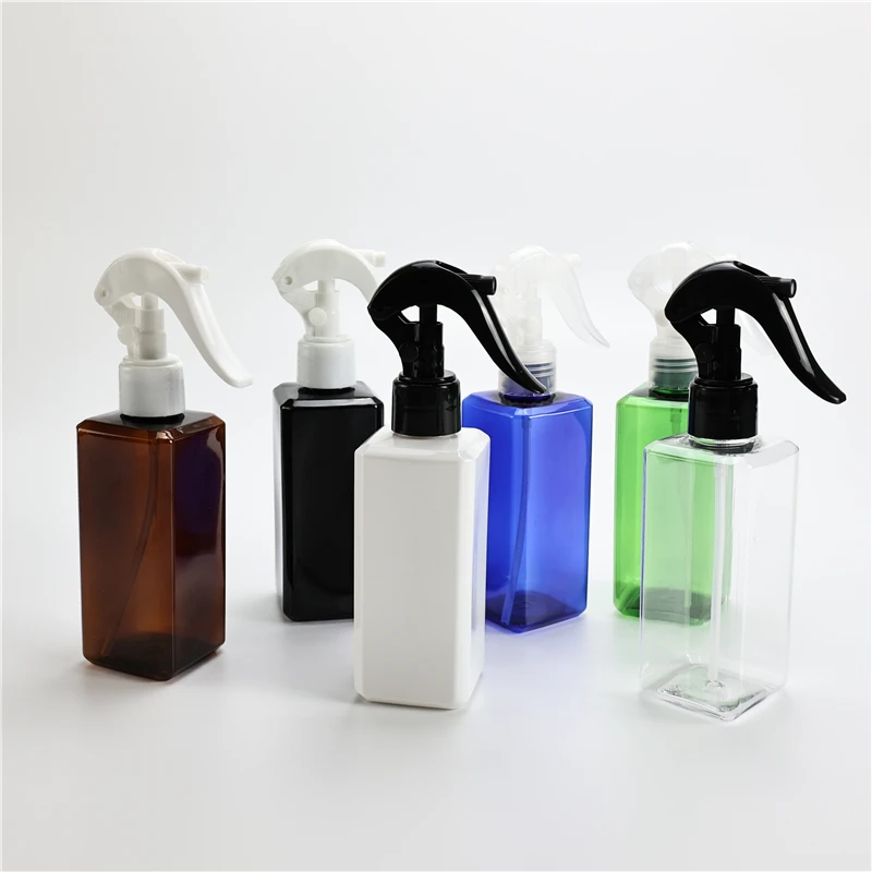 200ml x 30 Portable Square Plastic Spray Bottle Makeup Moisture Atomizer Pot Fine Mist Spray Bottles Alcohol Disinfection Tools