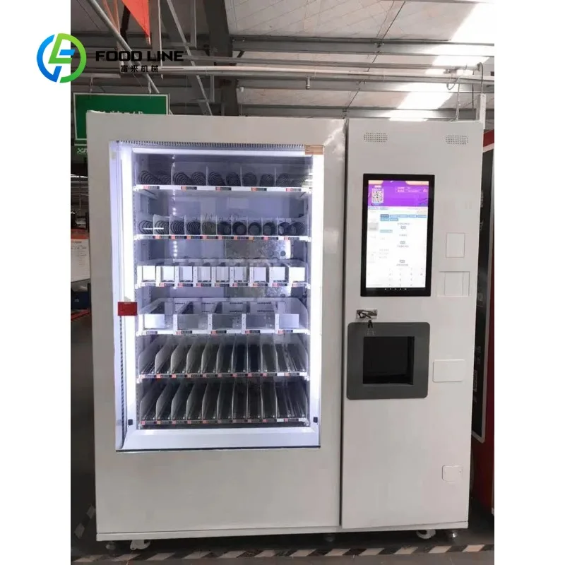 Customized Vending Machine Supplier Drinks Snacks Food Big Capacity Elevator Vending Machine Conveyor Belt