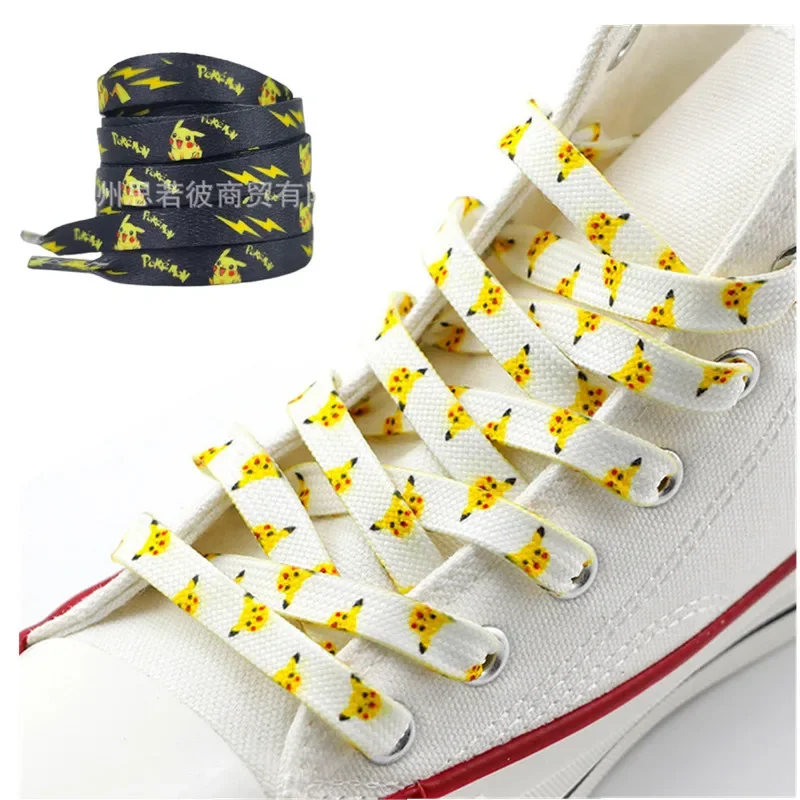 1pair Pokemon Anime Shoelaces Pikachu Kawaii Shoelaces Cartoon Squirtle Colorful Sports Shoes Accessories Gift 120Cm /150Cm