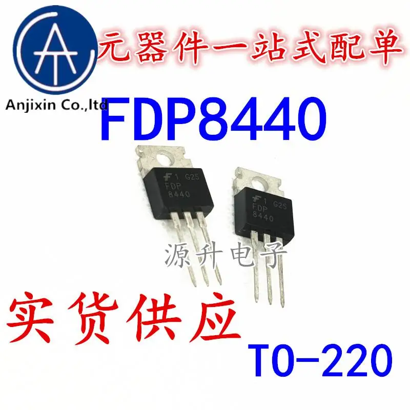 10 pces 100% original novo fdp8440 efeito de campo mos tubo n canal 277a 40v plugue reto para-220