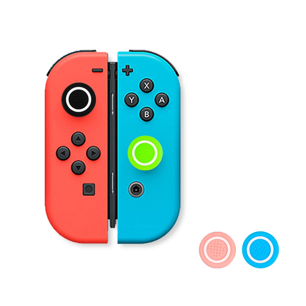 2pcs Silicone Analog Thumb Grip Caps Compatible with Nintendo Switch OLED/Switch Lite/Switch Joystick Protective Cover