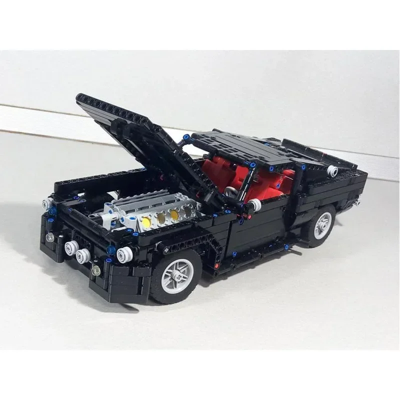 MOC-2541 noir classique voiture de sport GT500 assemblage épissage bloc de construction modèle 1131 blocs de construction pièces enfants anniversaire jouet cadeau