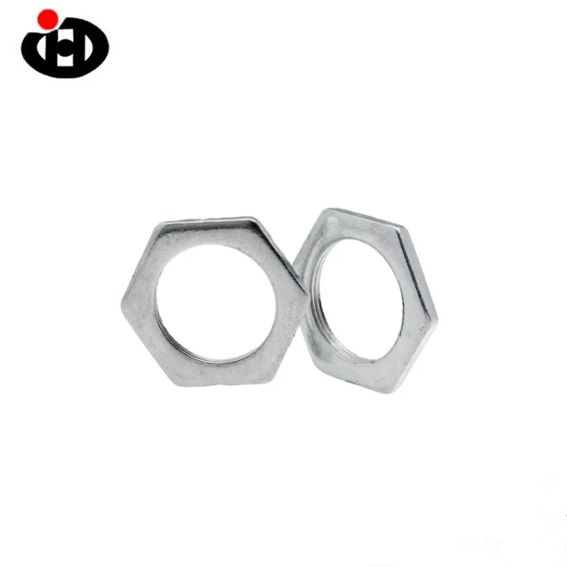 Jinghong Fasteners GB808 Carbon Steel  Zinc Fine Thread Hex Thin Nut  M6 M8 M10 M12 M14 M18