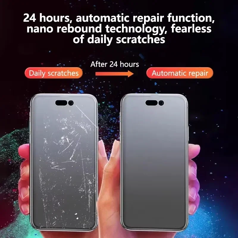 5 Piezas Película de Hidrogel Mate para iPhone 16 14 13 12 11 15 Pro Max Mini, Protector de Pantalla Esmerilado para iPhone XS X XR 7 8 14 15 16 Plus 2