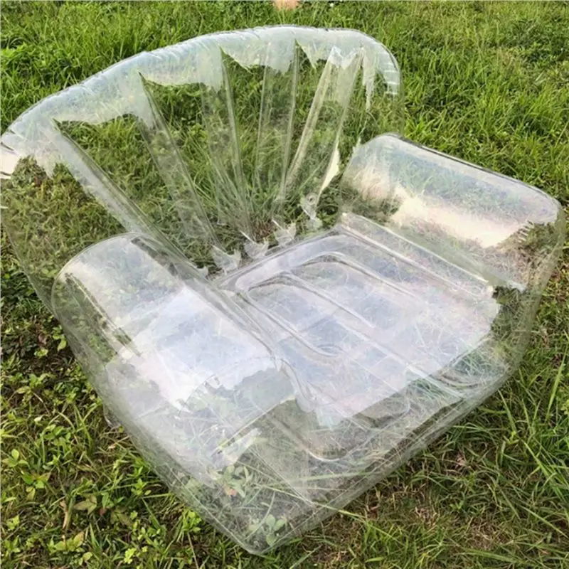 [NEW!ABSV】 3X Thickened Outdoor Camping Inflatable Sofa Adult Lazy Inflatable Chair PVC Transparent Sofa Stool