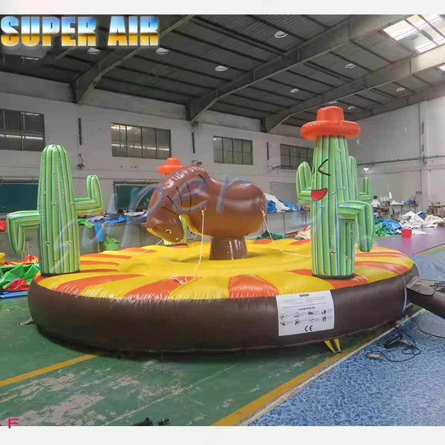 Heißer Verkauf neue Produktion grüner Kaktus Modell aufblasbares Stierkampf-Karnevalsspiel