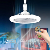 3In1 Ceiling Fan With Lighting Lamp E27 Converter Base With Remote Control For Bedroom Living Home Silent Ac85-265v