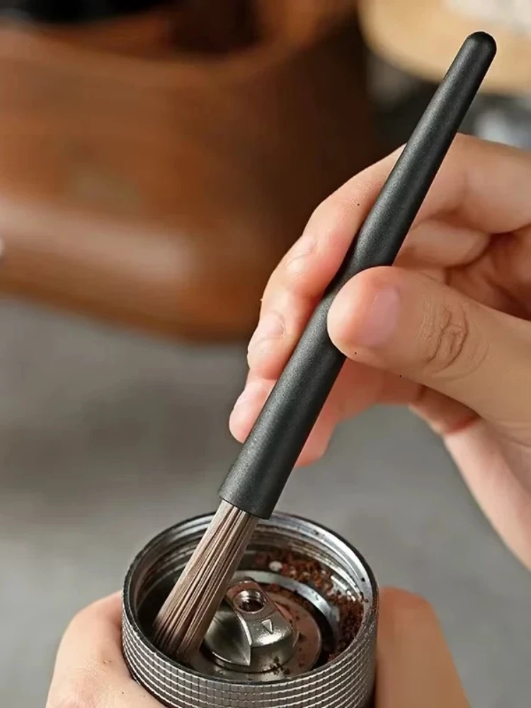 Kaffeemühle Reinigungsbürste Espresso Bürste Zubehör Kaffeemühle Maschine Reinigungsbürste und Nylon Espressobürste – Detail 6