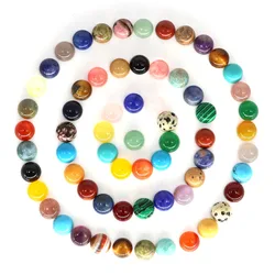 Natural Stone Cabochon Round Loose Bead Crystal Amethyst For DIY Making Earring Ring Bracelet Pendant Necklace Jewelry Wholesale