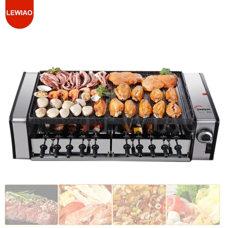 

Electric Rotisserie Bbq Grill Machine Smokeless Rotary Electric Oven Home Barbecue Grill Automatic Rotary Skewer Barbecue Stove