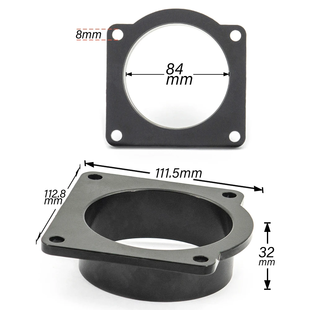 Mass Air Flow Sensor Intake Adapter Duct Mounting Plate Aluminum ADMP-02