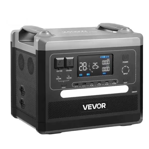 

Portable Power Station, 2400W 2160Wh Power Station Solar Generator with 10 Output Ports & Adjustable