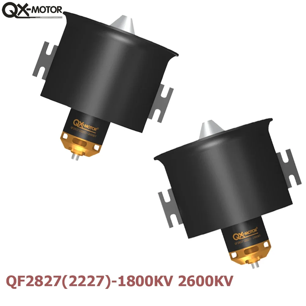 Qx-Motor 12 Blades Ducted Fan 70mm EDF QF2827 Brushless Motor 1800 /2600 KV for Remote control toys Model Parts